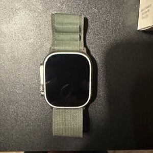 Apple Smartwatch with Olive Strap